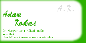 adam kokai business card